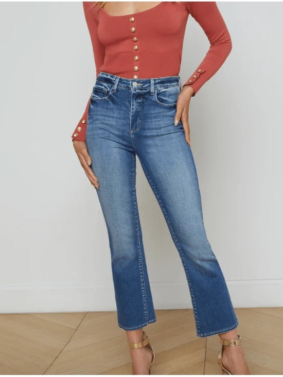 L'AGENCE Denim - L’agence Mira Ultra Rise cropped Jean